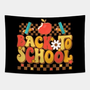 Groovy Teacher Vibes Elementary Welcome Back To School Tapestry