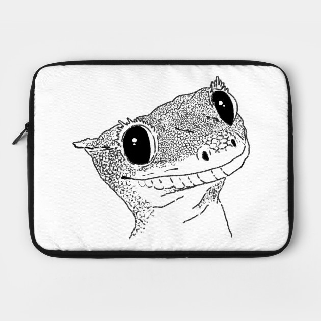 Crested Gecko Sketch, Crestie Drawing, Gecko Lover, Lizard ...