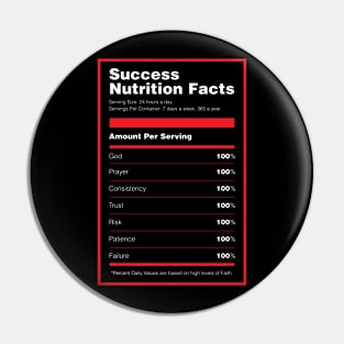 Success Nutrition Tee Pin