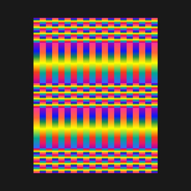 Dark and Light Rainbows (Checkers and Stripes) by Aqua Juan