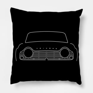 Triumph TR4 classic car outline graphic (white) Pillow