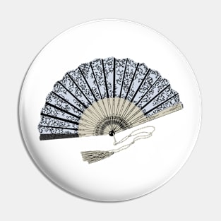 Victorian Fan Illustration Pin