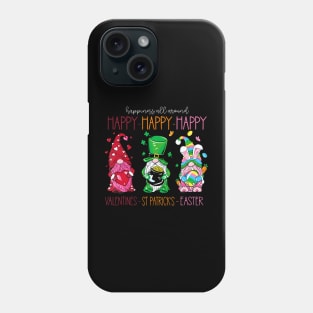 Funny Happy Valentines St Patrick Easter Happy Holiday Gnome Phone Case