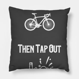 Clip In, Then Tap Out Cycling Design Pillow