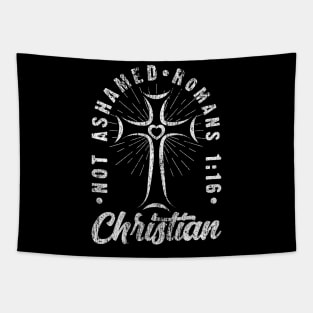 Not Ashamed Romans 1:16 | Vintage Christian Gift Tapestry