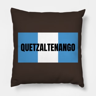 Quetzaltenango City in Guatemala Flag Colors Pillow