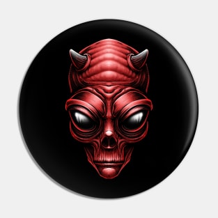 Alien Red Devil Pin