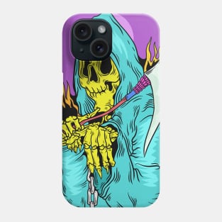 Dope trick or treat holloween scary man illustration Phone Case