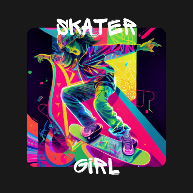 Skater Girl - cool girl skates on the street 2 by PD-Store