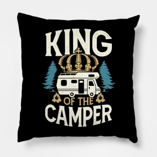 King Of The Camper RV Camping Camper Gift Pillow