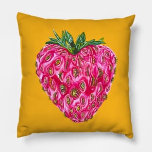 Strawberry of Many Eyes Pillow