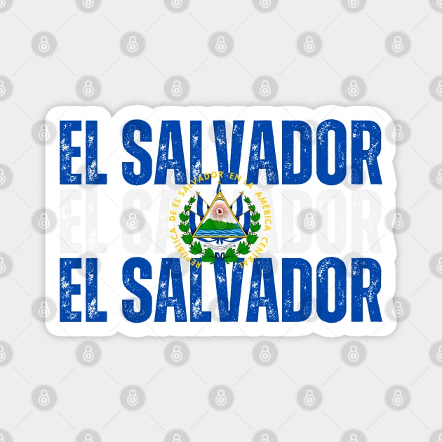 El Salvador flag, bandera salvadoreña Magnet by eka123