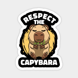 Respect The Capybara Lover Rodent Cute Animal Funny Capybara Magnet