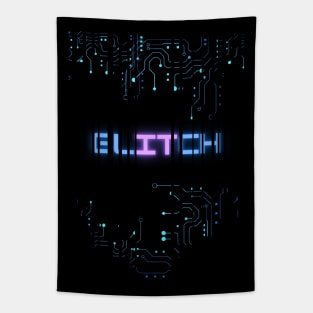 Glitch It - Cyberpunk (Shield) Tapestry