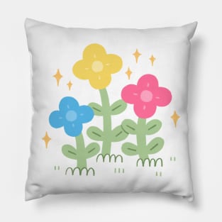 Pansexual Pride Flowers Pillow