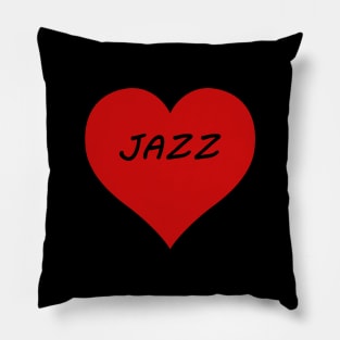 Retro Jazz Lover Heart Design Pillow