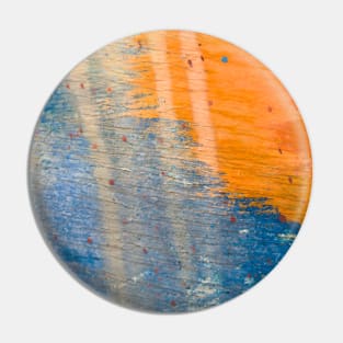 Beautiful blue and orange combination painted wooden surface with scratches Pin