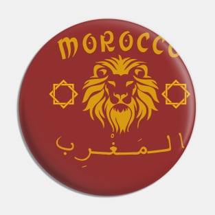 Morocco football fans tshirt Pin