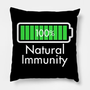 Fitness Health Gym Natural Immunity 100% FIt Slogan Pillow