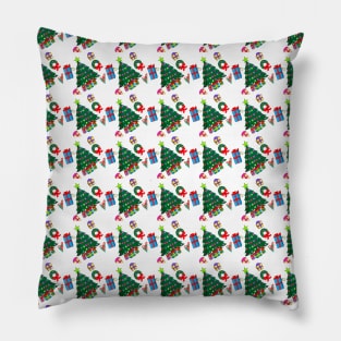 Christmas Holiday Night Gifts Pattern Pillow