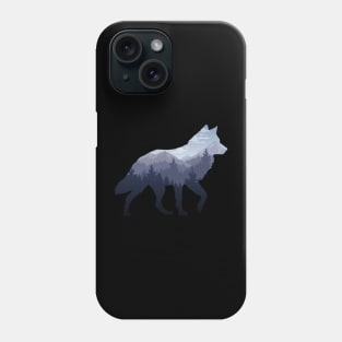 Lone Wolf Survives The Mountain Silhouette Art Phone Case