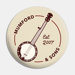 Mumford and Sons Banjo (Faded/Red) Pin