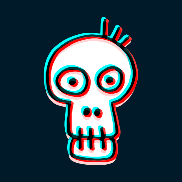 Zombie Skull Head by AKdesign