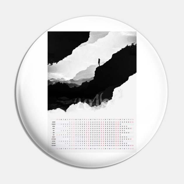 2016 Calendar White Isolation Pin by stohitro