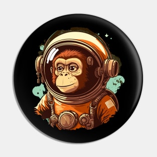 cute monkey astronaut Pin