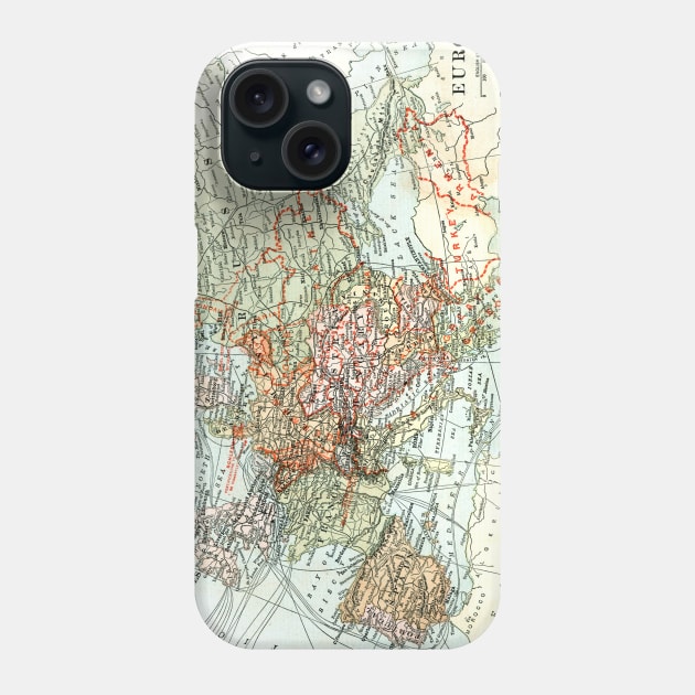 Vintage Map of Europe (1920) Phone Case by Bravuramedia