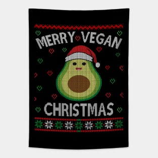 Merry Vegan Christmas Ugly Sweater Tapestry