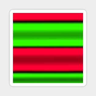 Green & Red Horizontal Stripes Magnet