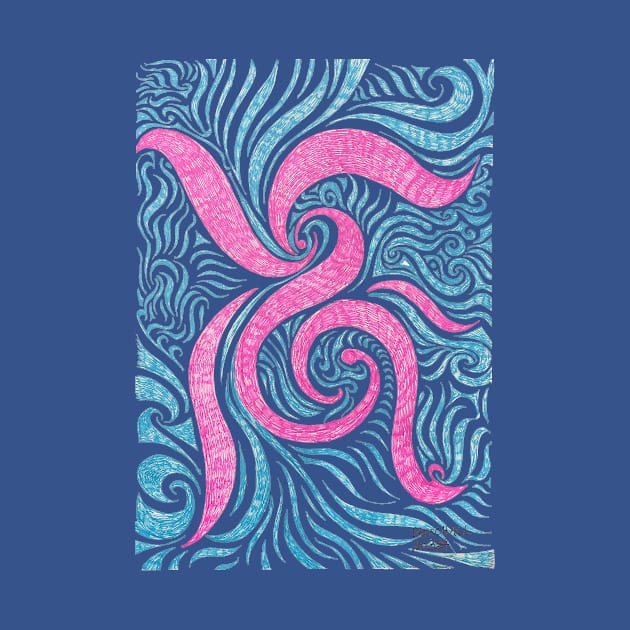Psychedelic monogram by Barschall