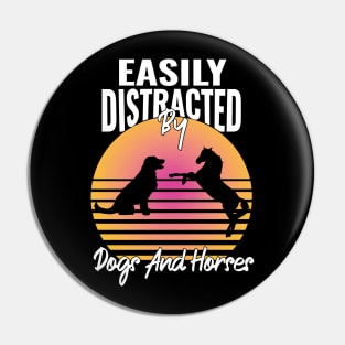 humor sarcastic Doggy dog horse distracted Animal Enthusiast Pin