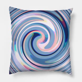 Swirl of Abstract Lines Of Soft Colors Pillow