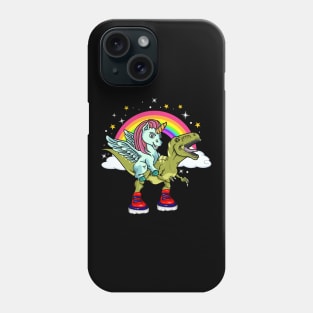 unicorn and dinosaur Phone Case