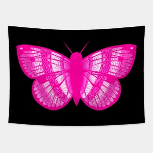 Bright Pink Butterfly Tapestry