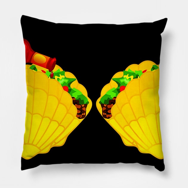 Mermaid Shell Shirt Taco Bra & Spicy Chili Sauce Pillow by CovidStore