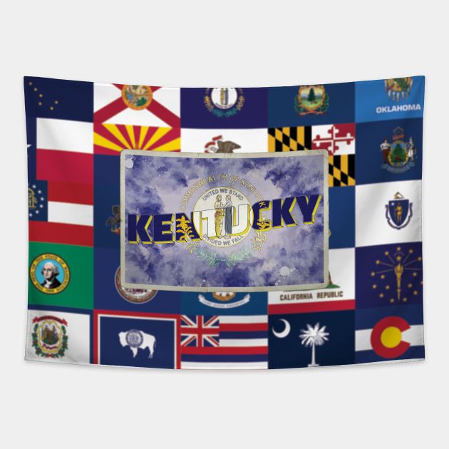 Kentucky vintage style retro souvenir Tapestry by DesignerPropo