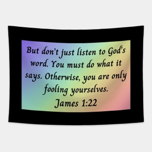 Bible Verse James 1:22 Tapestry