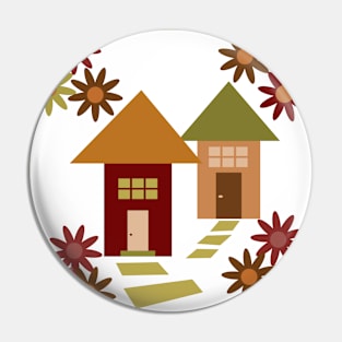 Tiny town in fall Pin