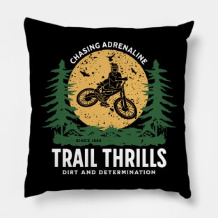 Trail Airtime - chasing adrenaline MTB Pillow