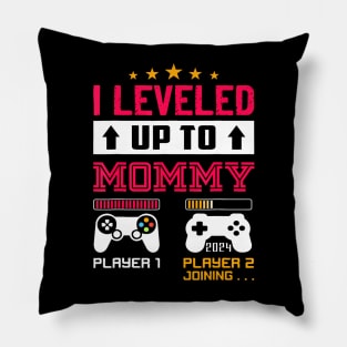 Leveling Up To Mommy Est 2024 First Time Mom 2024 Video Game Pillow