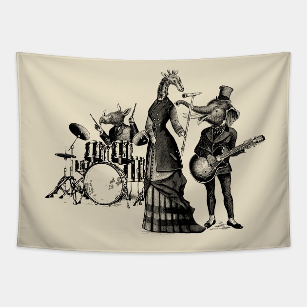 Vintage Animal Band Tapestry by UselessRob