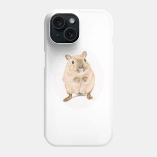 Hamster, coloured pencil drawing Phone Case