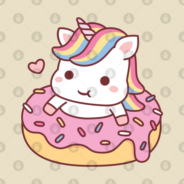 Cute Unicorn Stuck in Doughnut Funny by rustydoodle