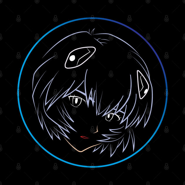 Rei Ayanami's Face - 01B by SanTees