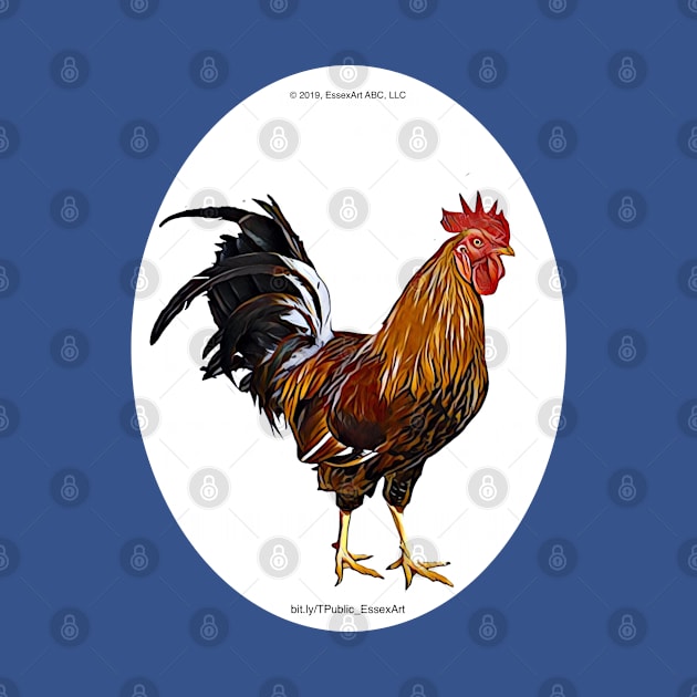 Rooster On Egg by EssexArt_ABC