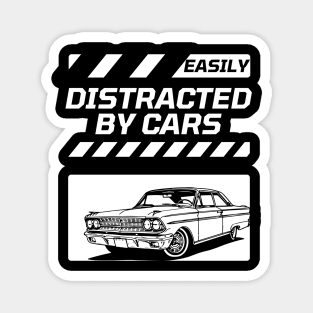 Easily Distracted By Cars Magnet