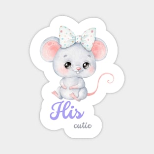 Cute Mouse Couple Sticker for Girls Magnet